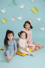 MOCHA FOOTIE WITH WHITE SCALLOP STITCH