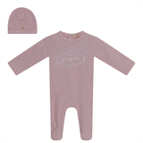 FRAGILE 3PC PUFF PRINT  FOOTIE + HAT +  BLANKET