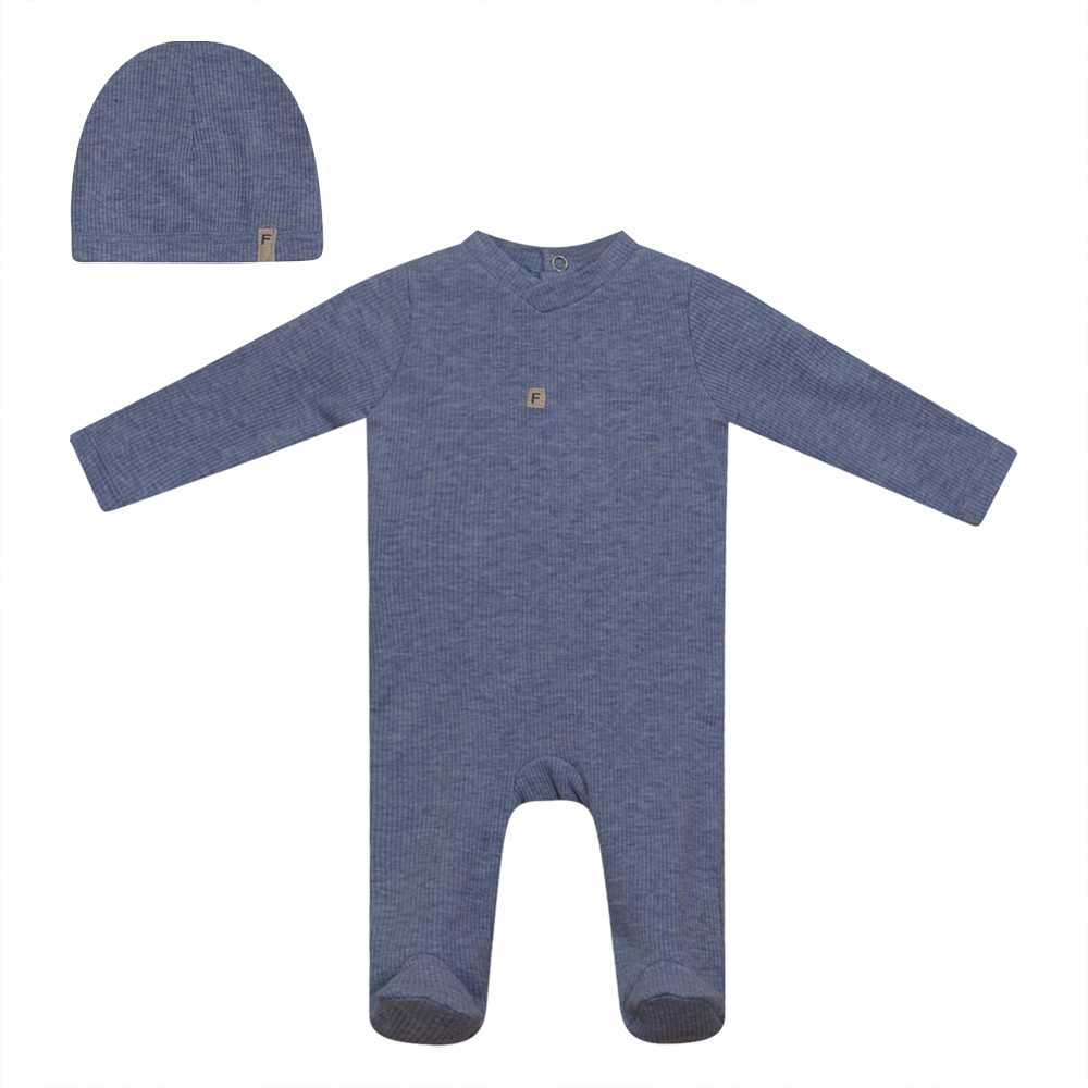 FRAGILE 2PC FOOTIE + BEANIE SET