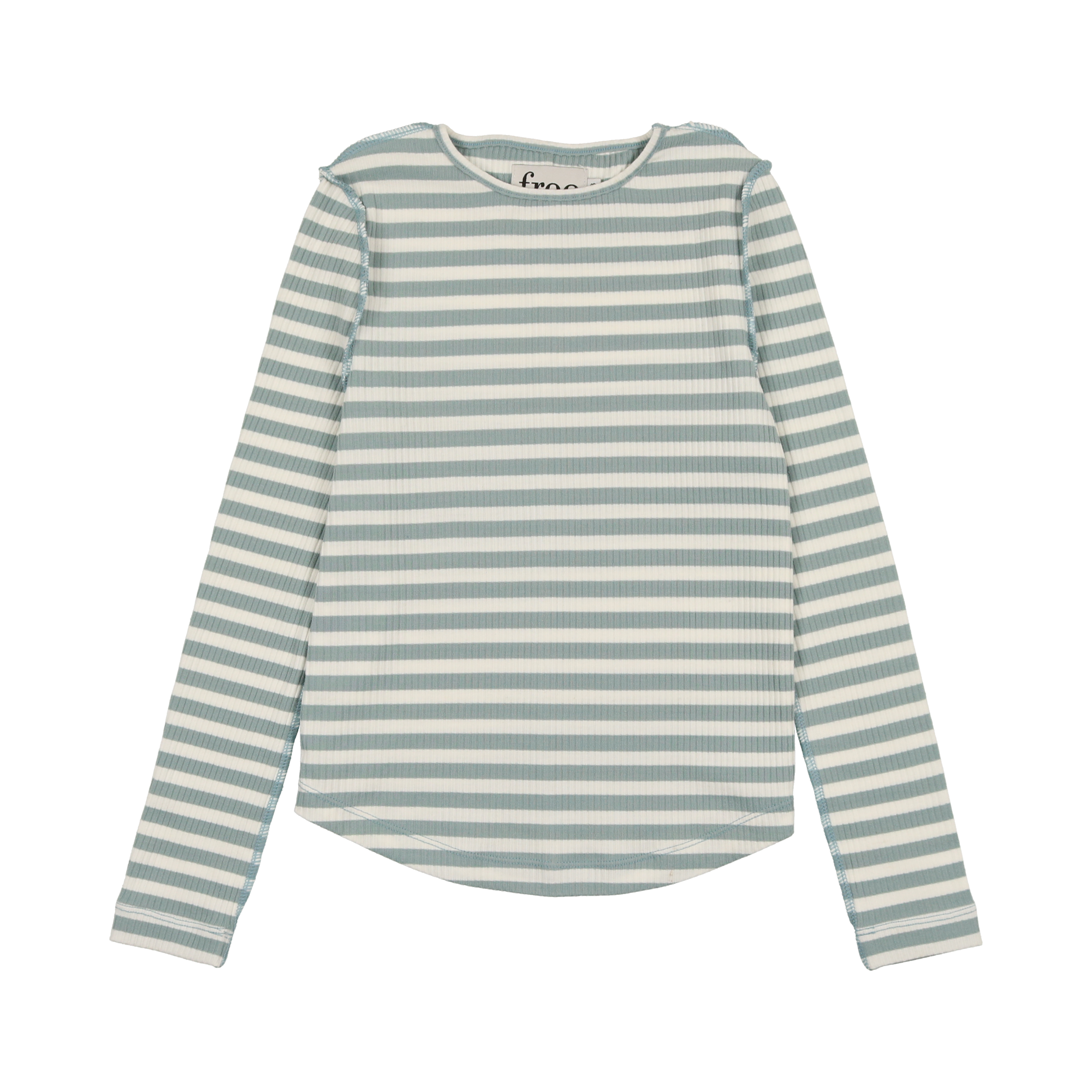 FROO STYLE SHELBY STRIPED RIBBED TEE